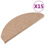Voir la diapositive 2 : VIDAXL Tapis d'escalier autocollants 15 pcs 65x22,5x3,5 cm Beige
