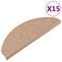 Voir la diapositive 2 : VIDAXL Tapis d'escalier autocollants 15 pcs 65x22,5x3,5 cm Beige