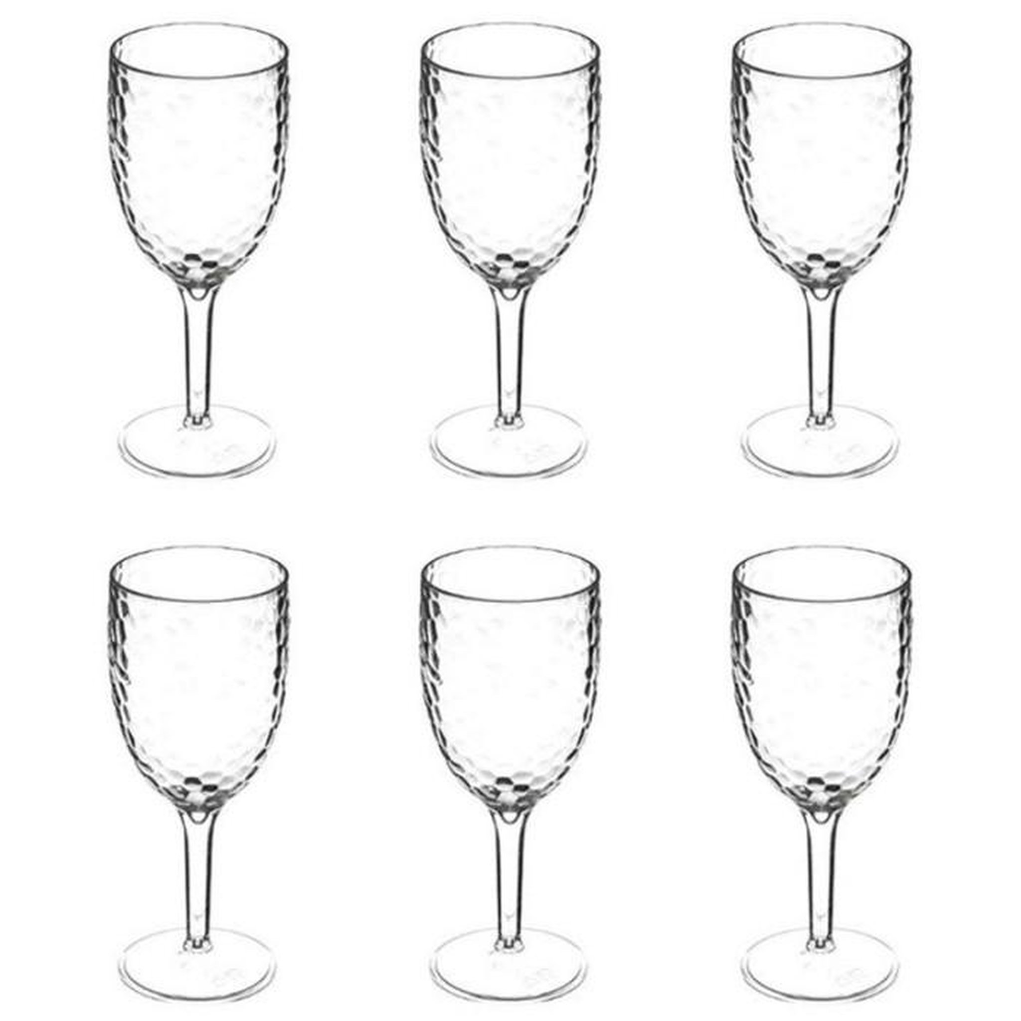 FIVE Lot de 6 Verres à Pied  Estiva  35cl Transparent