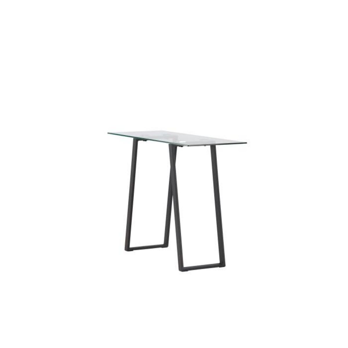 Paris Prix Console Design en Verre  Horten  100cm Noir