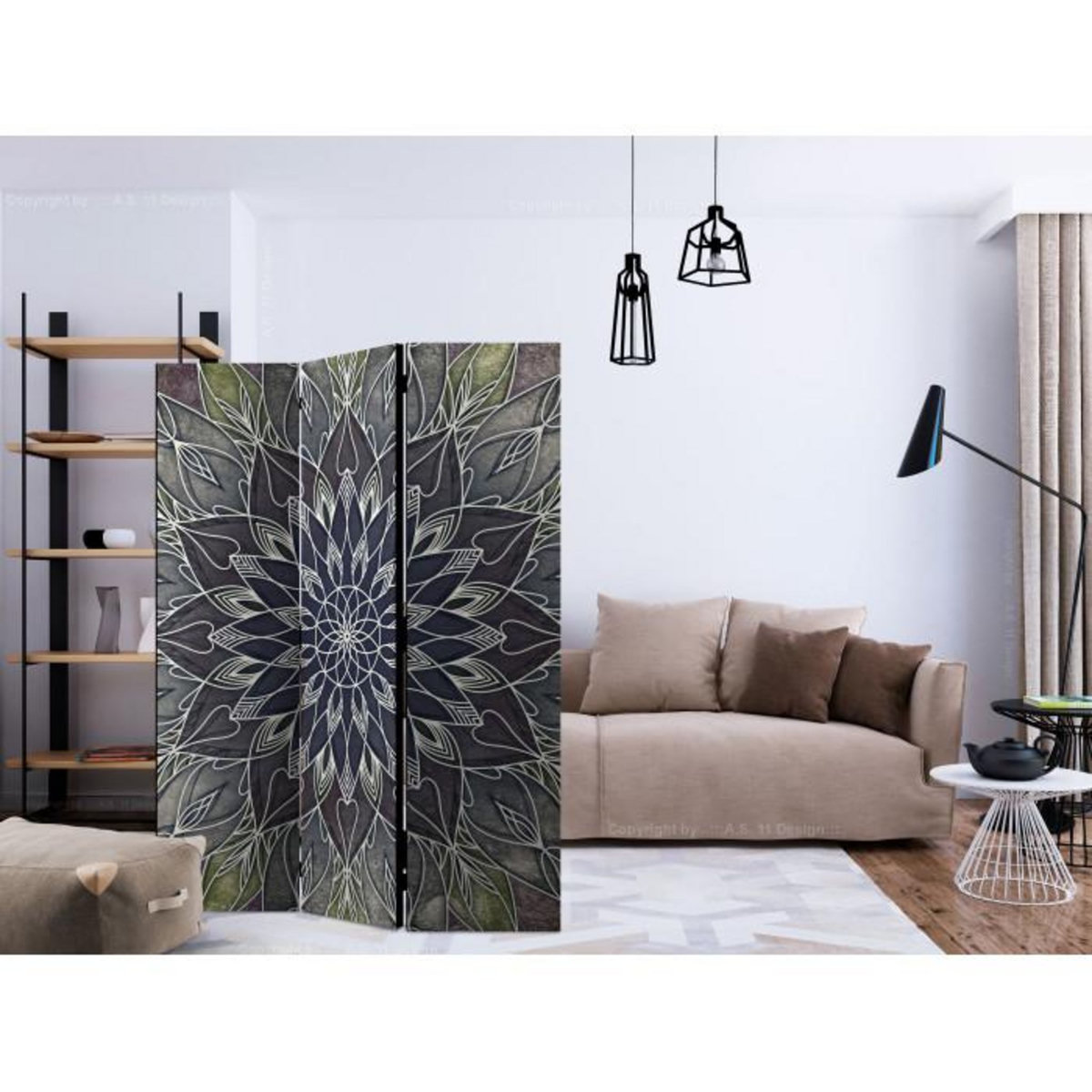 Paris Prix Paravent 3 Volets  Imperial Pattern  135x172cm