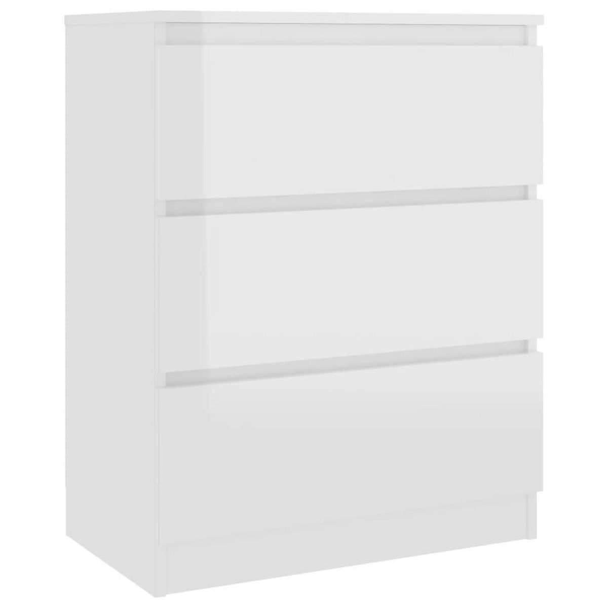 VIDAXL Buffet Blanc brillant 60x35x76 cm Bois d'ingenierie