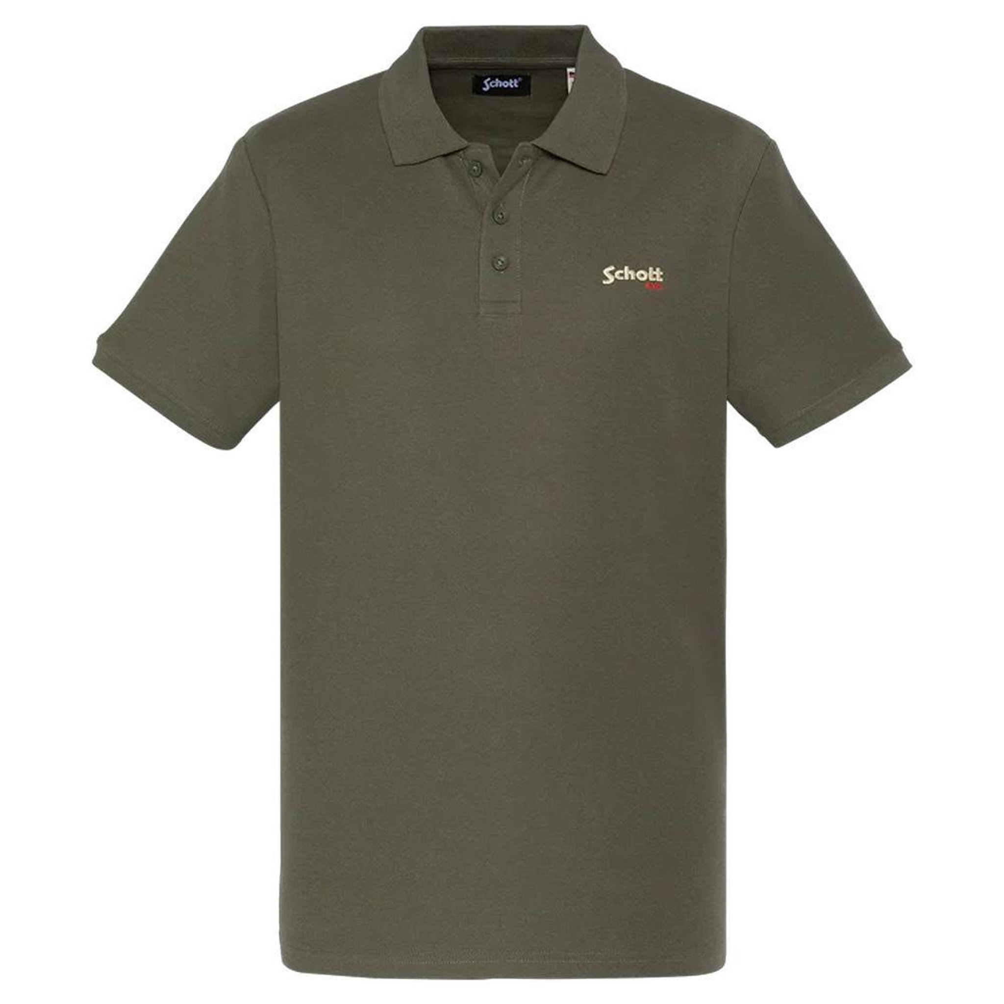 Schott Polo Kaki Homme Schott PS0022. Coloris disponibles : Vert