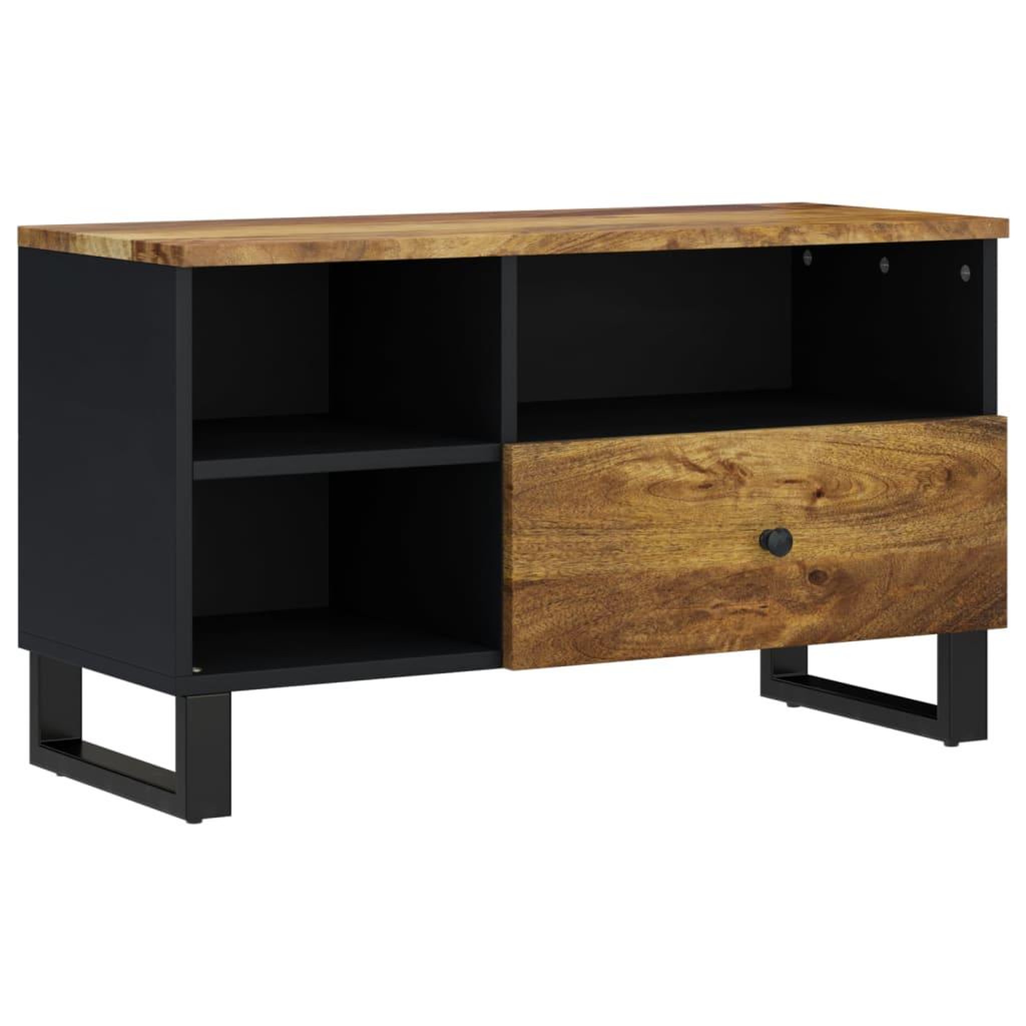 Voir la diapositive 2 : VIDAXL Meuble TV 80x33x46 cm bois de manguier et d'ingenierie