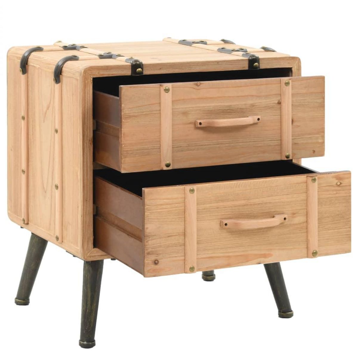 VIDAXL Table de chevet Bois de sapin massif 50 x 35 x 57 cm