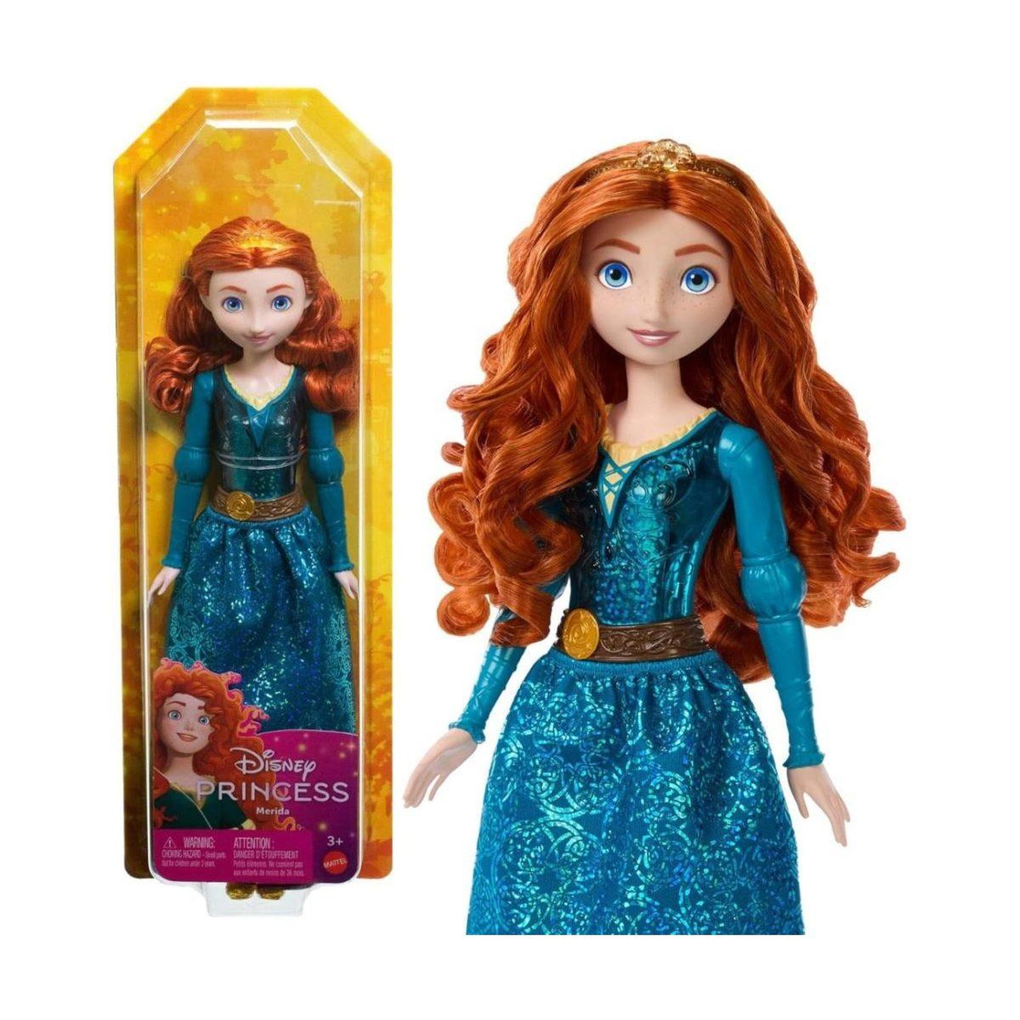 MATTEL Poupée disney princess  hlw13 - mérida rebelle