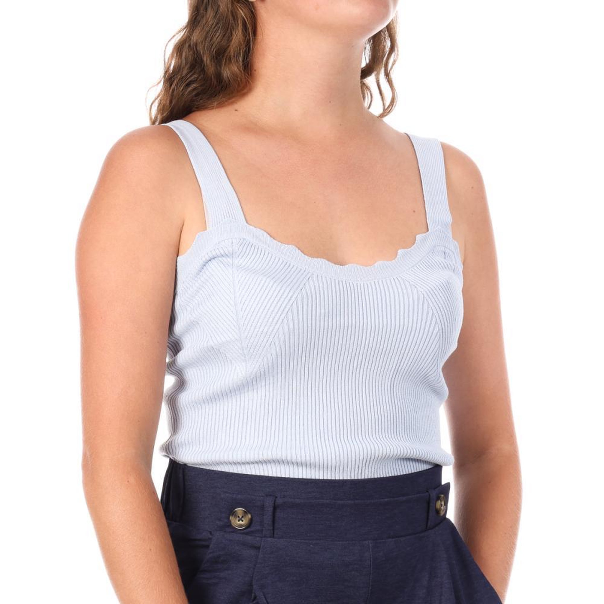 JACQUELINE DE YONG Top Bleu Femme JDY Nanna Sunny. Coloris disponibles : Bleu