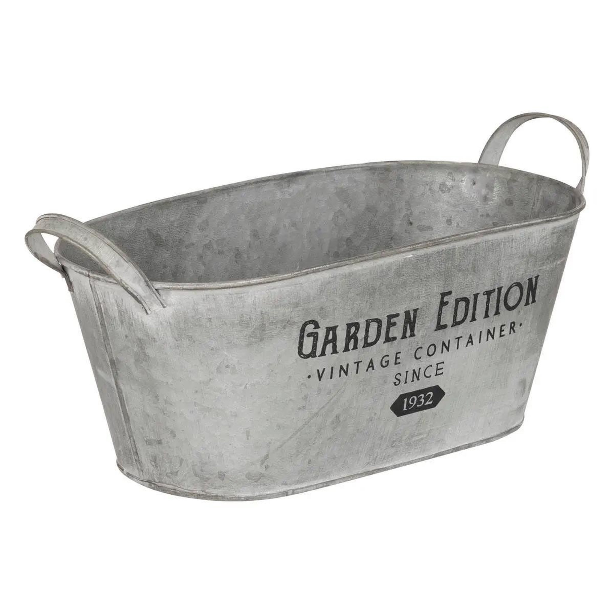 Voir la diapositive 5 : ATMOSPHERA Lot de 3 jardinières métal  spring garden  33cm gris