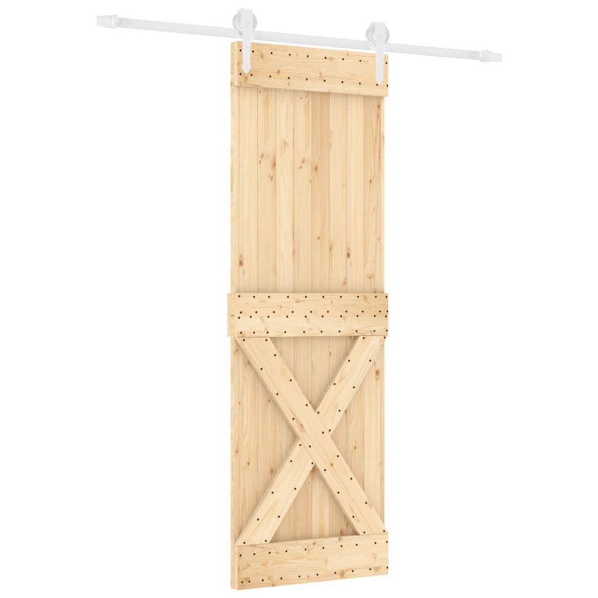 VIDAXL Porte coulissante et kit de quincaillerie 70x210 cm pin massif