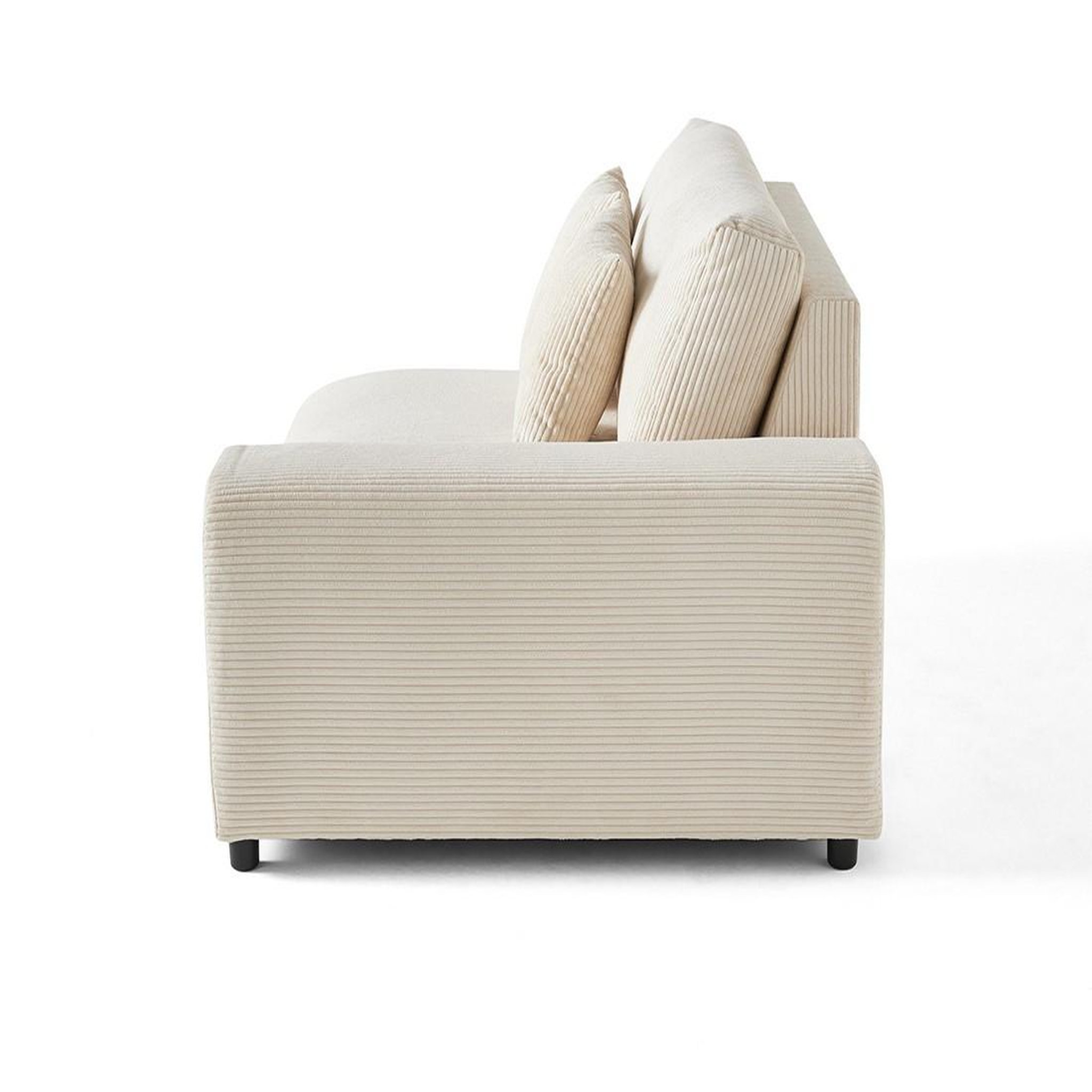 Voir la diapositive 3 : BEST MOBILIER Garance - module d'assise 2 places avec accoudoir droit - en velours côtelé