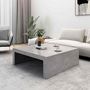Voir la diapositive 3 : VIDAXL Table basse gris beton 100x100x35 cm bois d'ingenierie
