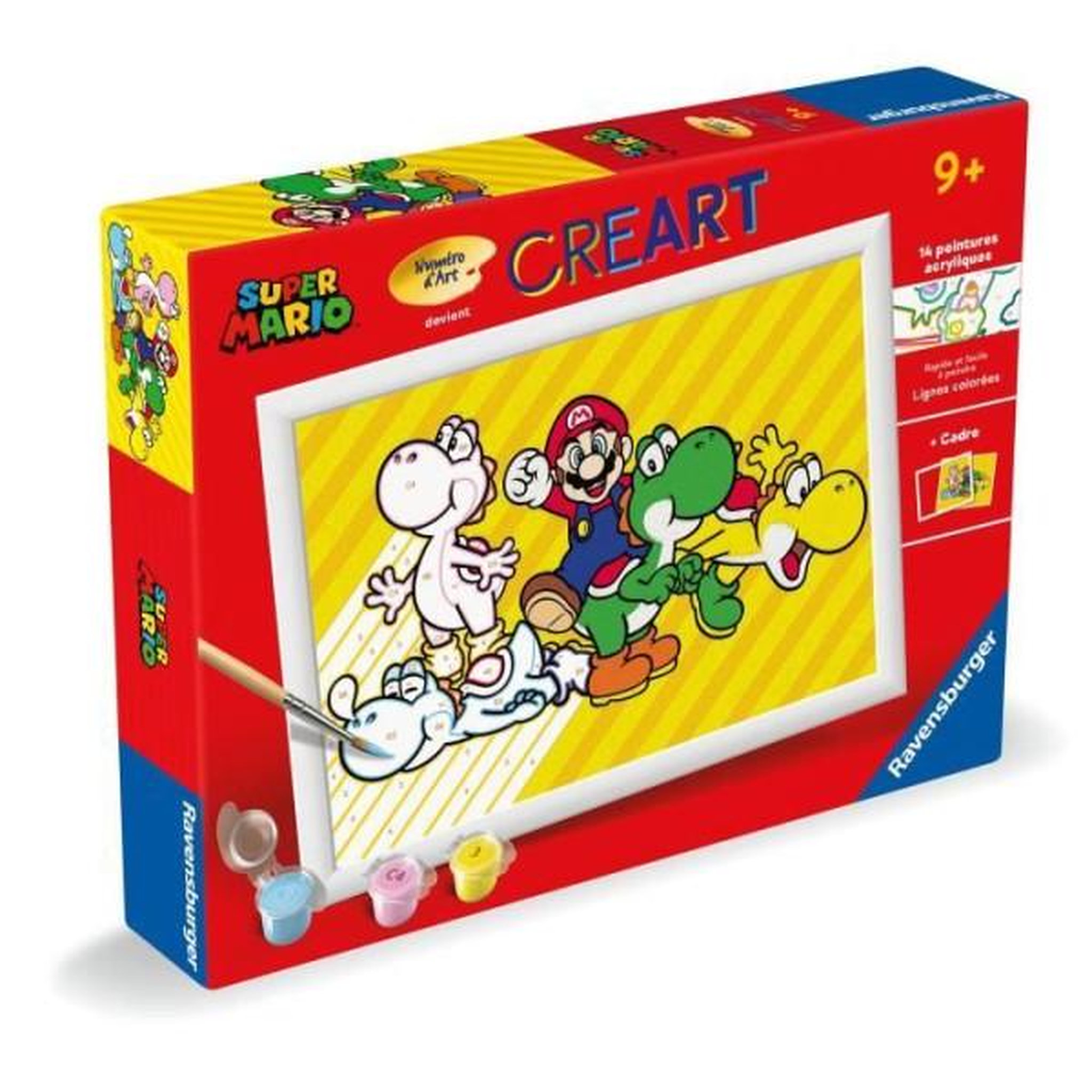 Voir la diapositive 6 : RAVENSBURGER Creart kids 18x24cm super mario, kit de peinture par numéros numéro d'art, des 7 ans, 25529, ravensburger