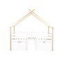 Voir la diapositive 3 : SWEEEK Lit enfant 90 x 190 cm bois de pin blanc sommier à lattes inclus et 2 tiroirs - Sienna