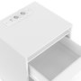 Voir la diapositive 6 : ID MARKET Lot de 2 tables de chevet TED à LEDS avec station de recharge 1 tiroir et niche