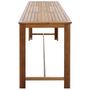 Voir la diapositive 3 : VIDAXL Table de bar Bois d'acacia massif 150x70x105 cm