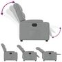 Voir la diapositive 6 : VIDAXL Fauteuil inclinable électrique Gris clair Tissu