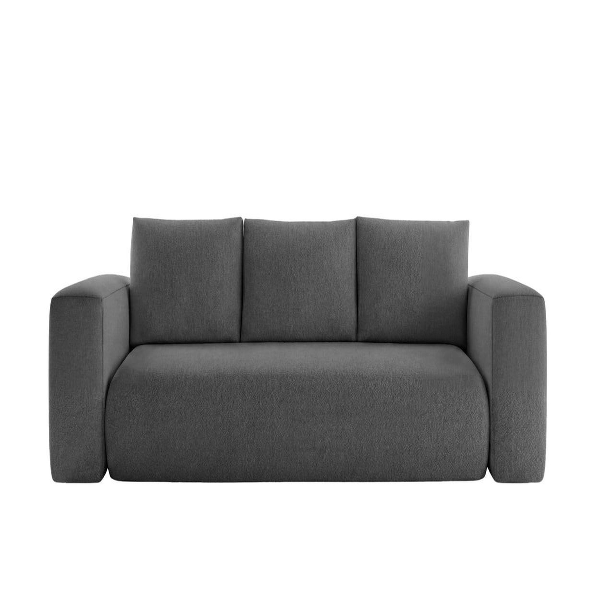 Voir la diapositive 1 : CASANOVA PARIS Ariel - canapé droit convertible tissu bouclette 3 places