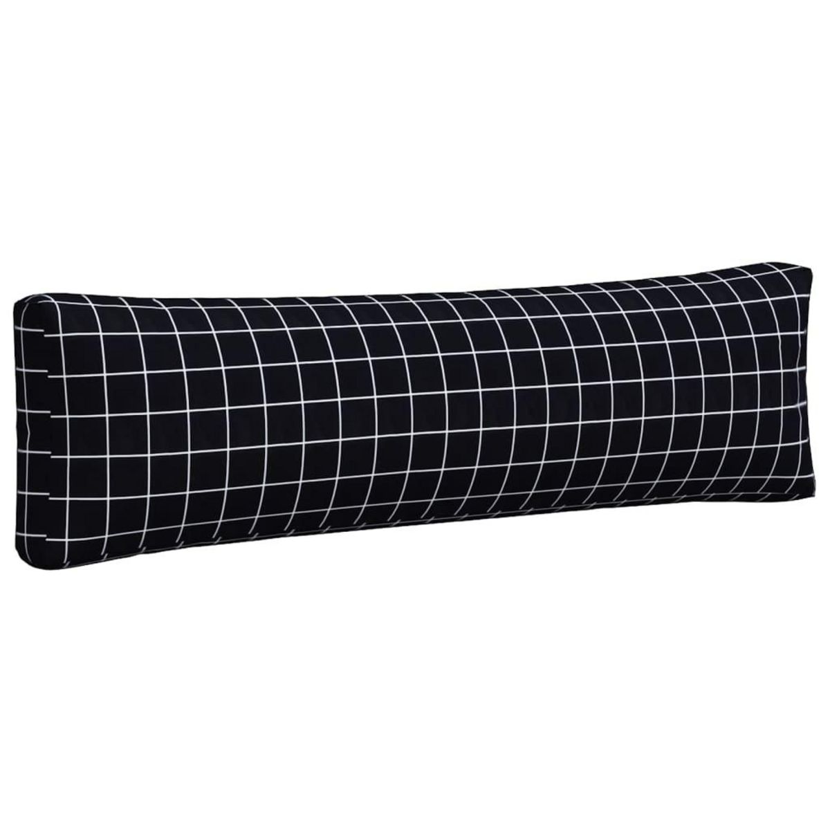 VIDAXL Coussins de palette lot de 2 motif a carreaux noir tissu Oxford