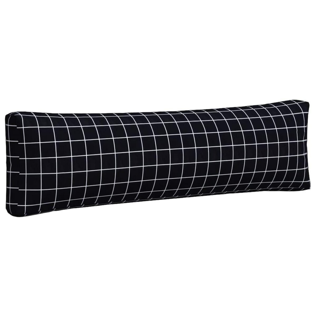 VIDAXL Coussins de palette lot de 2 motif a carreaux noir tissu Oxford