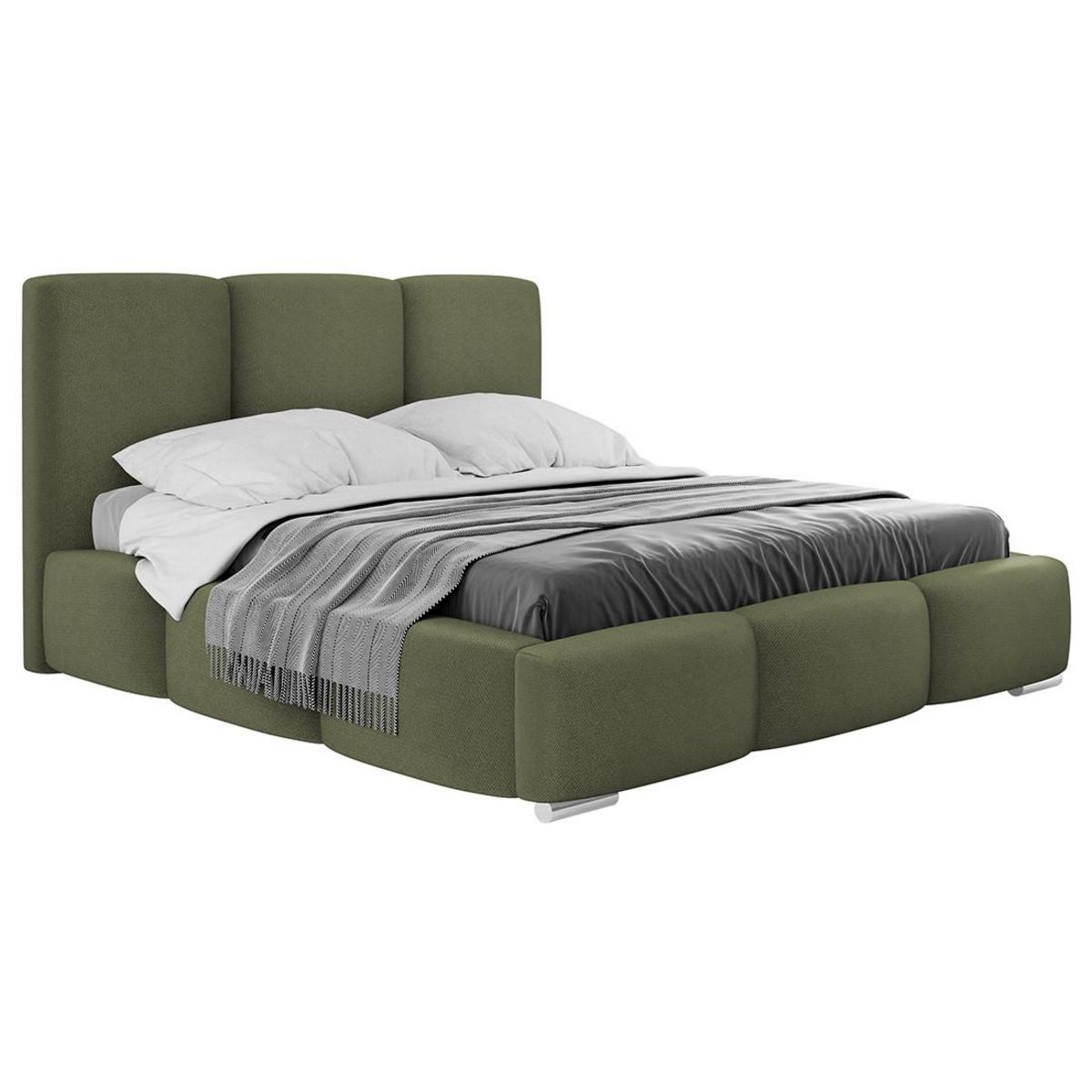 BEST MOBILIER Noa - lit coffre - 180x200 cm - en velours - sommier inclus