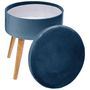 Voir la diapositive 3 : ATMOSPHERA Tabouret coffre en velours Tess - H. 44 cm