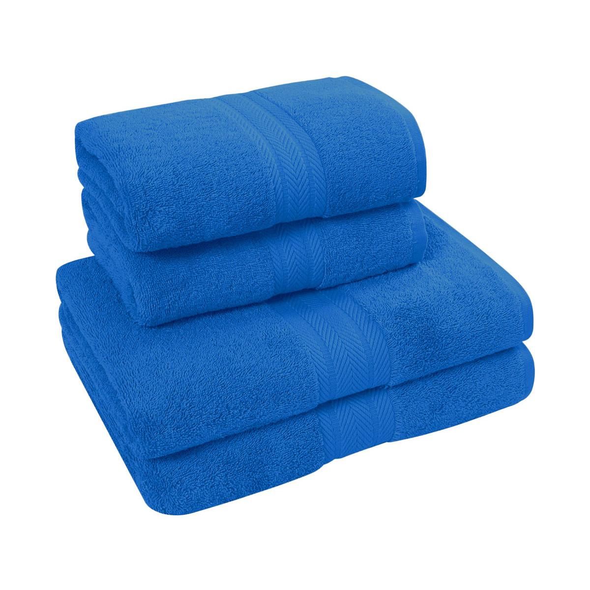 Sensei Maison Ensemble de bain 4 pièces (2 draps de bain + 2 serviettes de toilette) LUXURY