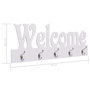 Voir la diapositive 6 : VIDAXL Porte-manteau mural WELCOME Blanc 74x29,5 cm