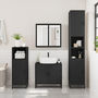 Voir la diapositive 3 : VIDAXL Armoire a miroir de salle de bain noir bois d'ingenierie