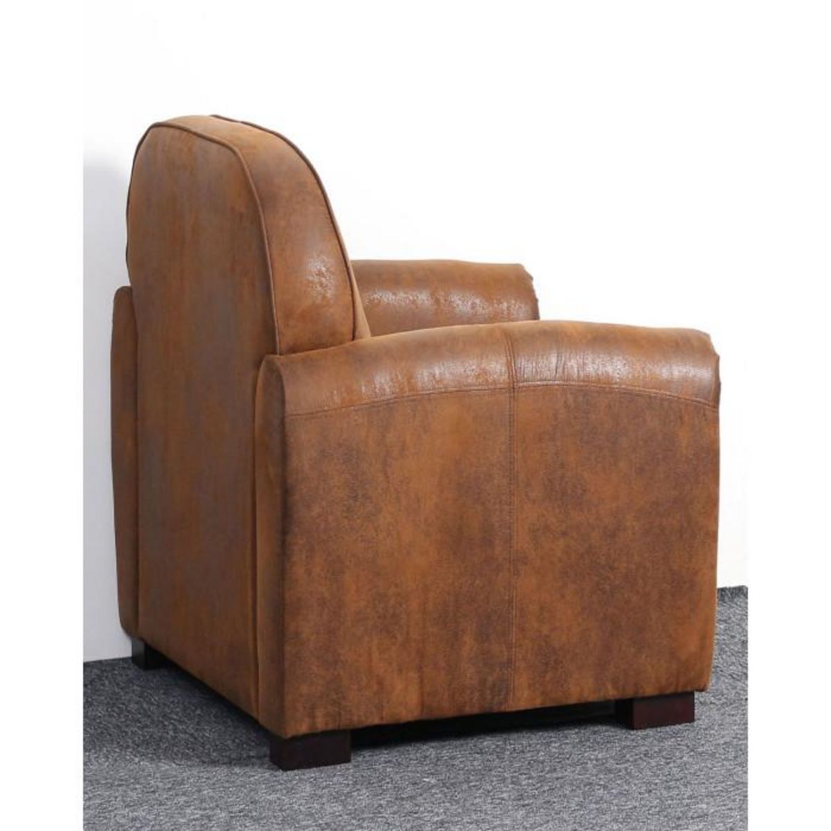 Paris Prix Fauteuil Club Vintage  Balista  90cm Marron