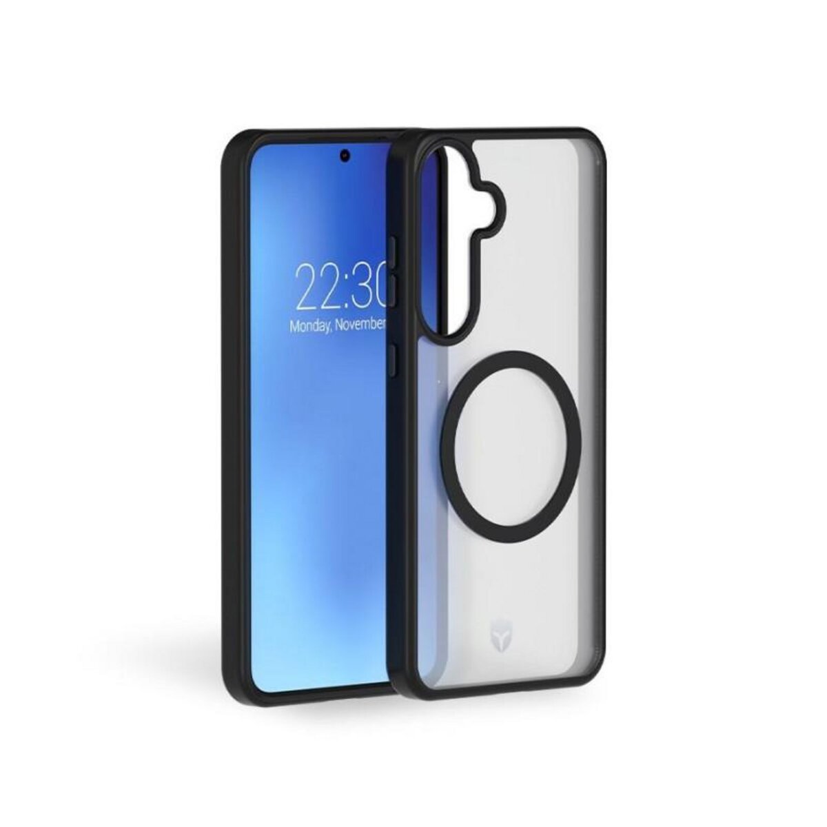 FORCE CASE Coque renforcée Forcecase Air Frost compatible Magsafe pour Samsung Galaxy S25+ Noir frost