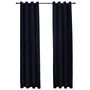 Voir la diapositive 2 : VIDAXL Rideaux occultants avec anneaux 2 pcs Velours Noir 140x225 cm