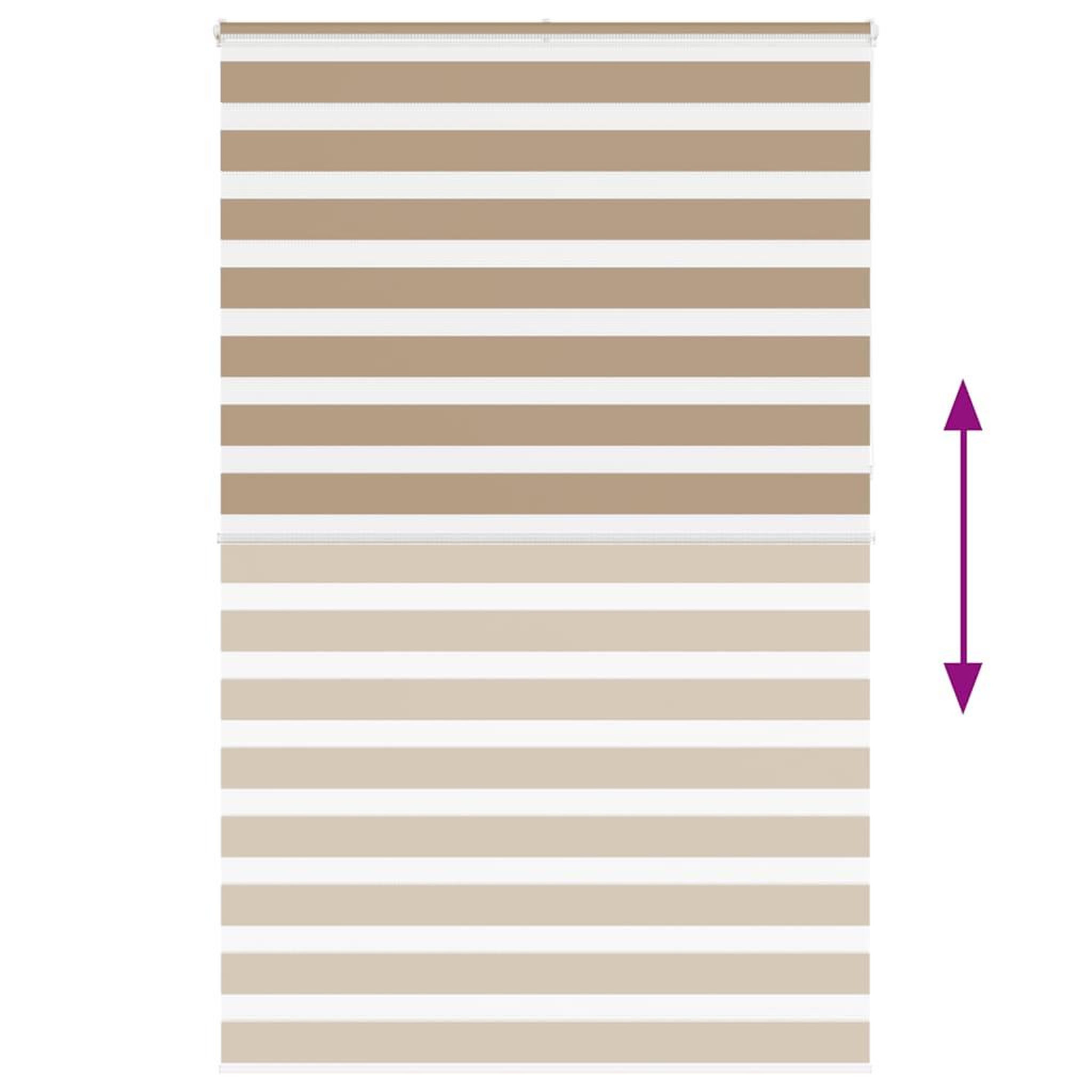 Voir la diapositive 5 : VIDAXL Store zebre marron sable largeur du tissu 140,9cm polyester