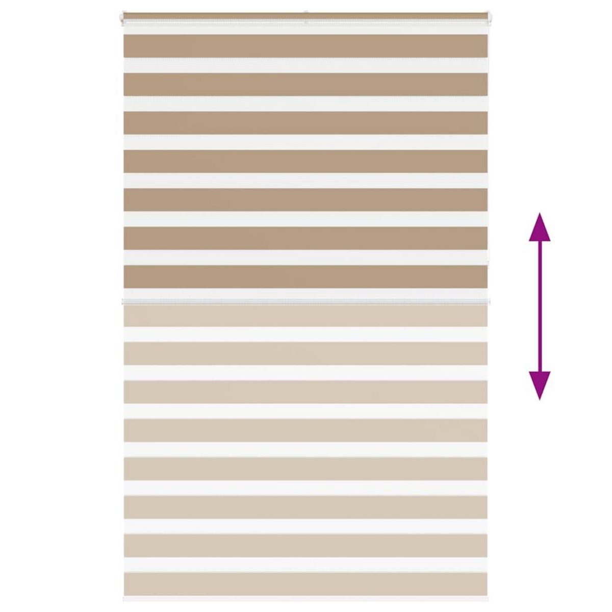 VIDAXL Store zebre marron sable largeur du tissu 140,9cm polyester