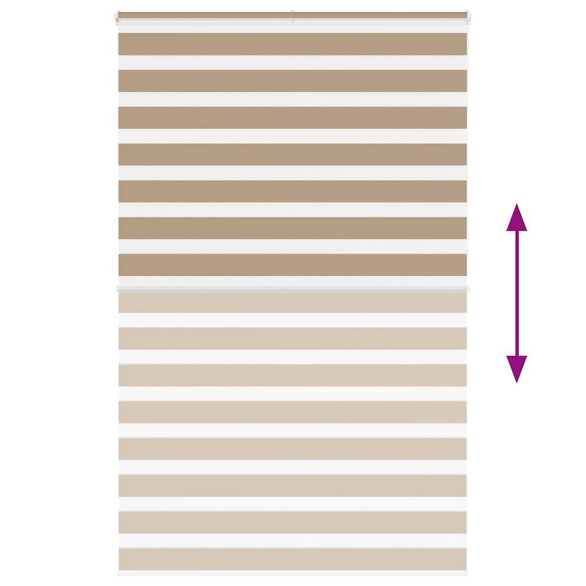 VIDAXL Store zebre marron sable largeur du tissu 140,9cm polyester