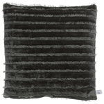 Les Ateliers du Linge Maxi coussin sillon 60x60cm 100% polyester caviar. Coloris disponibles : Gris, Vert