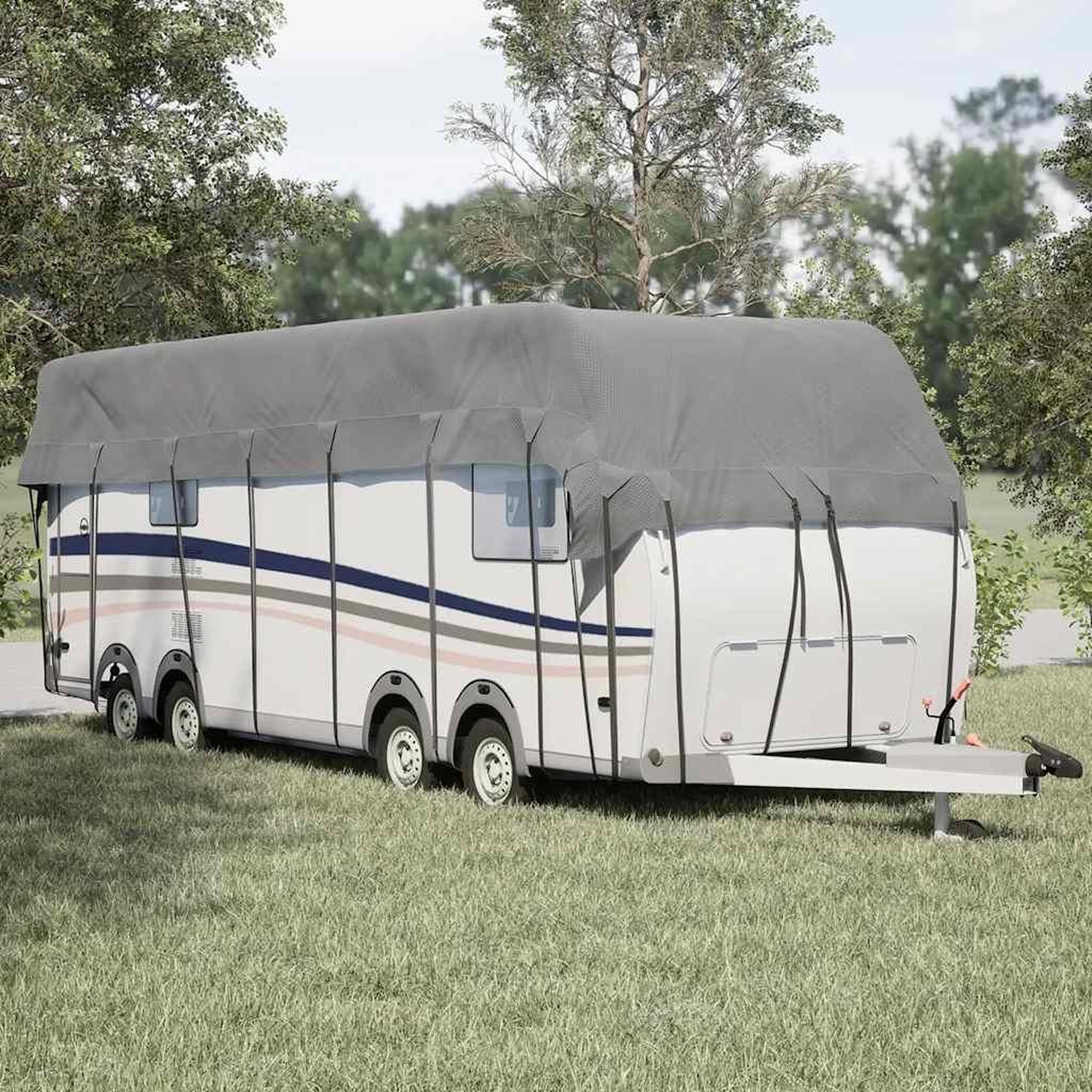 VIDAXL Housse de toit de caravane gris 1000x300 cm tissu non tisse