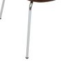 Voir la diapositive 5 : TOILINUX Lot de 4 chaises pieds métal assise en bois massif OURO - Marron foncé