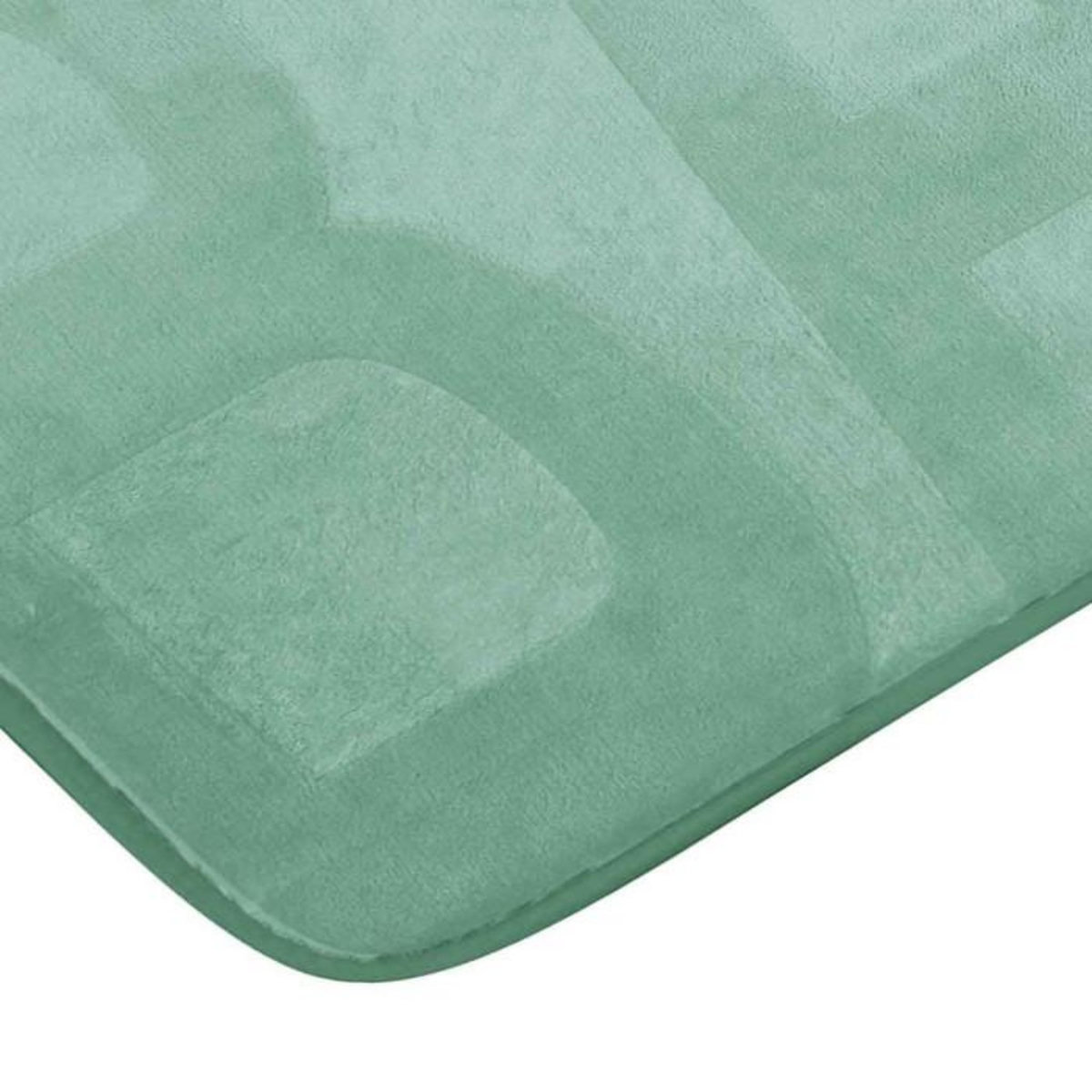 Paris Prix Tapis de Bain Microfibre  Relief  45x75cm Tilleul