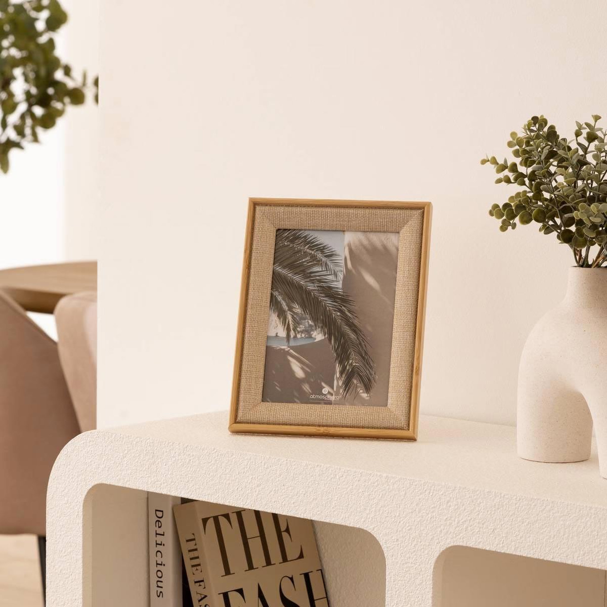 Voir la diapositive 4 : ATMOSPHERA Cadre photo déco  zera  13x18cm beige