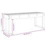 Voir la diapositive 6 : VIDAXL Banc de jardin gris 110x38x45 cm bois massif de pin