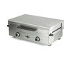Voir la diapositive 2 : KRAMPOUZ Plancha électrique Club inox 2 brûleurs à poser, 65.5x39.5 cm