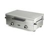 Voir la diapositive 2 : KRAMPOUZ Plancha électrique Club inox 2 brûleurs à poser, 65.5x39.5 cm