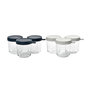 Voir la diapositive 1 : BEABA Pack 6 portions verre ( 250 ml dark blue  / 250 ml light miste)