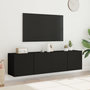 Voir la diapositive 4 : VIDAXL Meubles TV muraux 2 pcs noir 80x30x41 cm