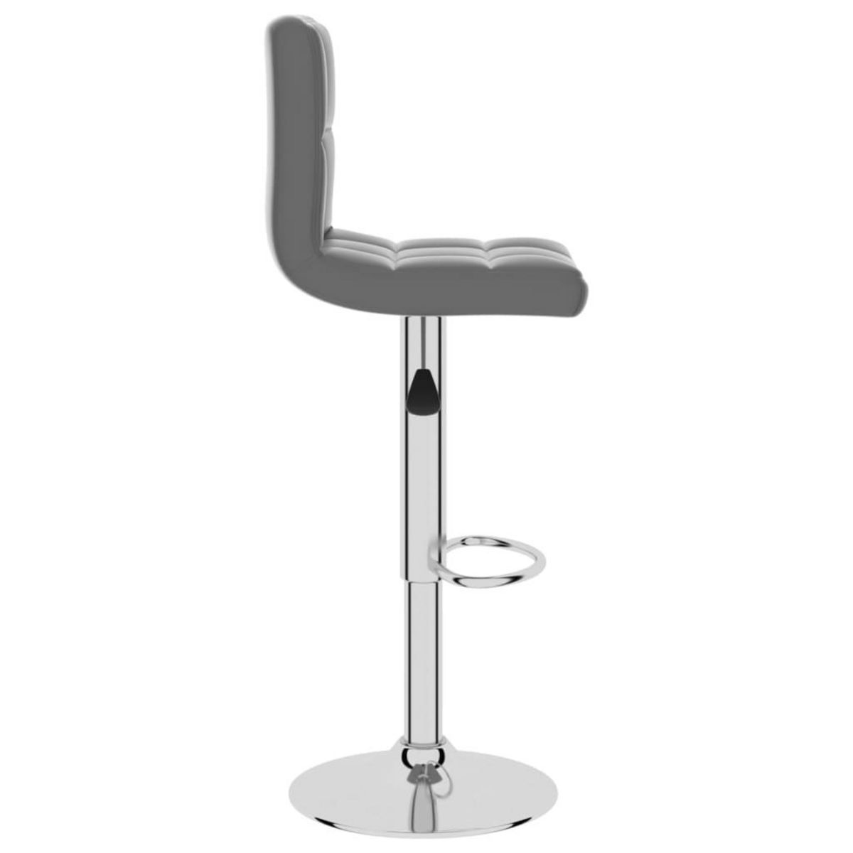VIDAXL Tabouret de bar Gris Similicuir