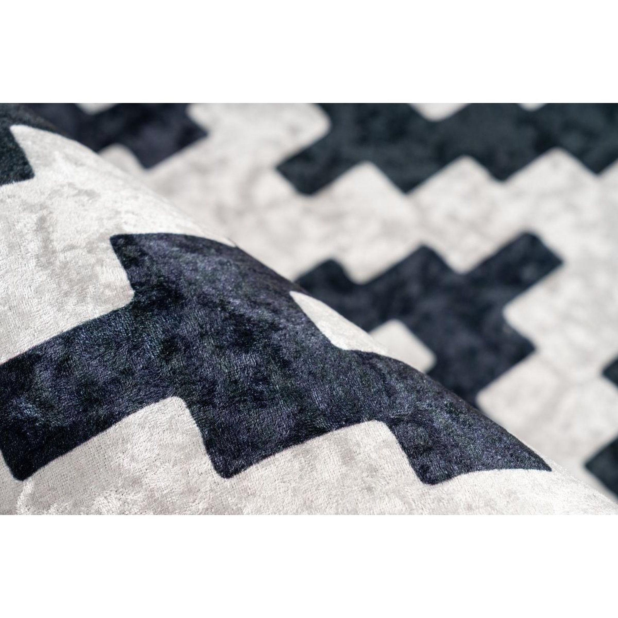 Voir la diapositive 3 : Paris Prix Tapis Géométrique à Poils Courts  Sally  Noir & Blanc