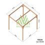 Voir la diapositive 3 : JARDIDECO Pergola en bois lamellé-collé Caen 400 x 400 cm - Maderland