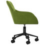 Voir la diapositive 4 : VIDAXL Chaise pivotante de bureau Vert clair Velours