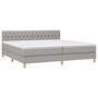 Voir la diapositive 3 : VIDAXL Sommier a lattes de lit matelas LED Gris clair 200x200 cm Tissu