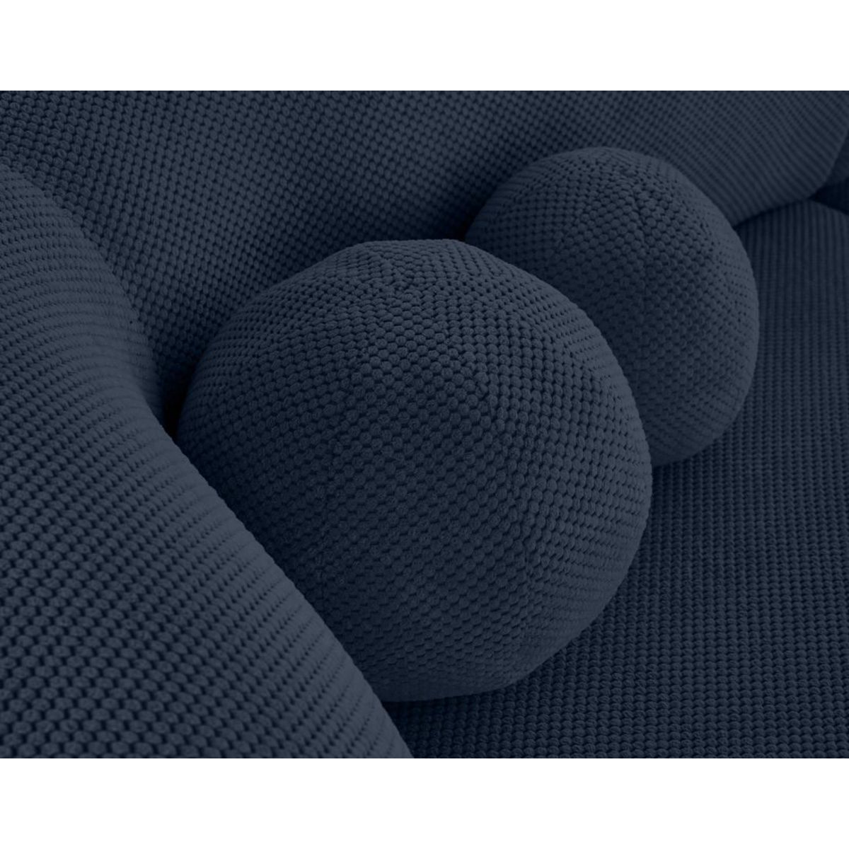 LISA DESIGN Charles - canapé droit 4 places avec double méridienne - assise profonde - en velours texturé